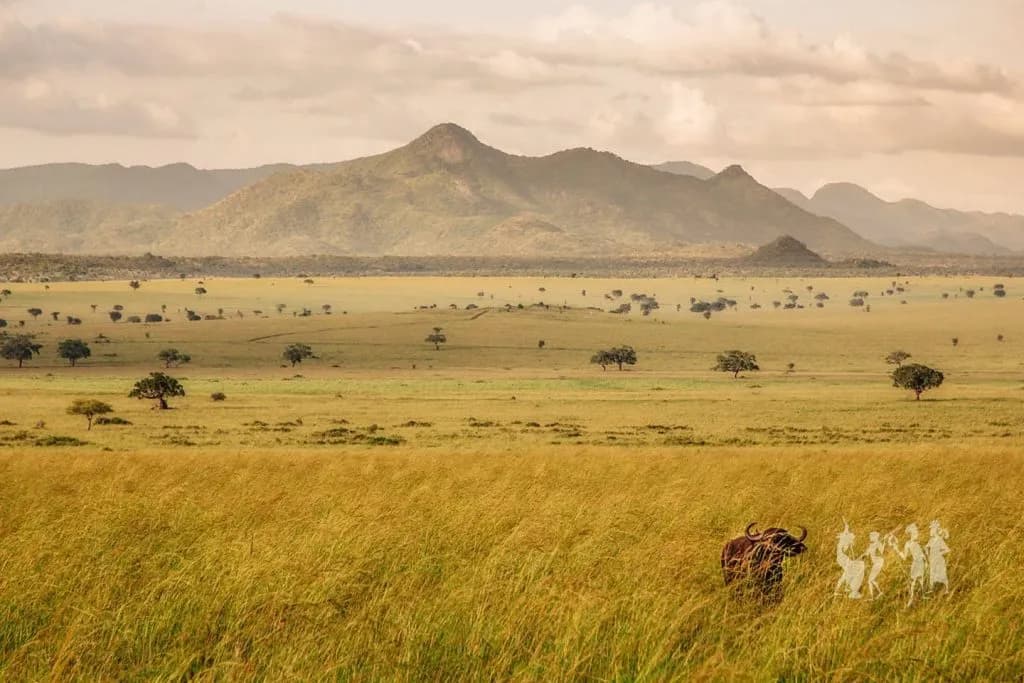 Uganda savannah background